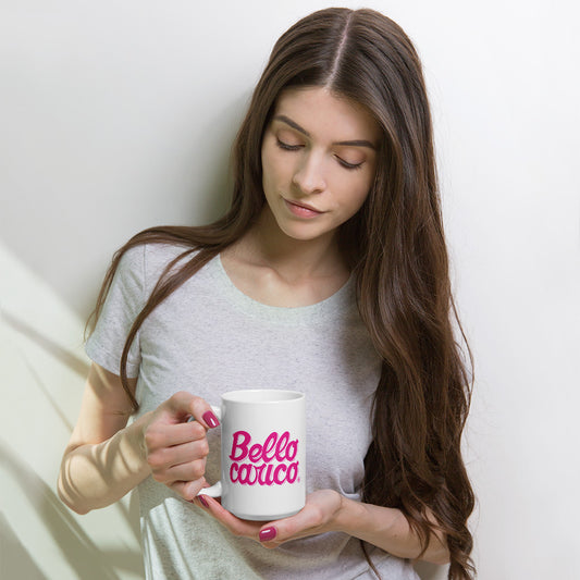 Tazza bianca Bello Carico Fucsia